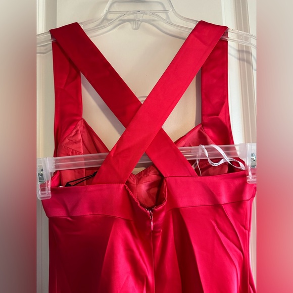 Calvin Klein Vibrant Red Satin Dress - Picture 5 of 7